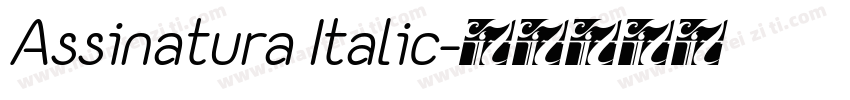 Assinatura Italic字体转换